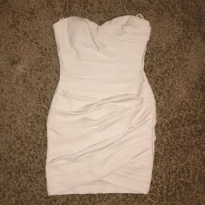 BCBG White strapless tight dress- size 2